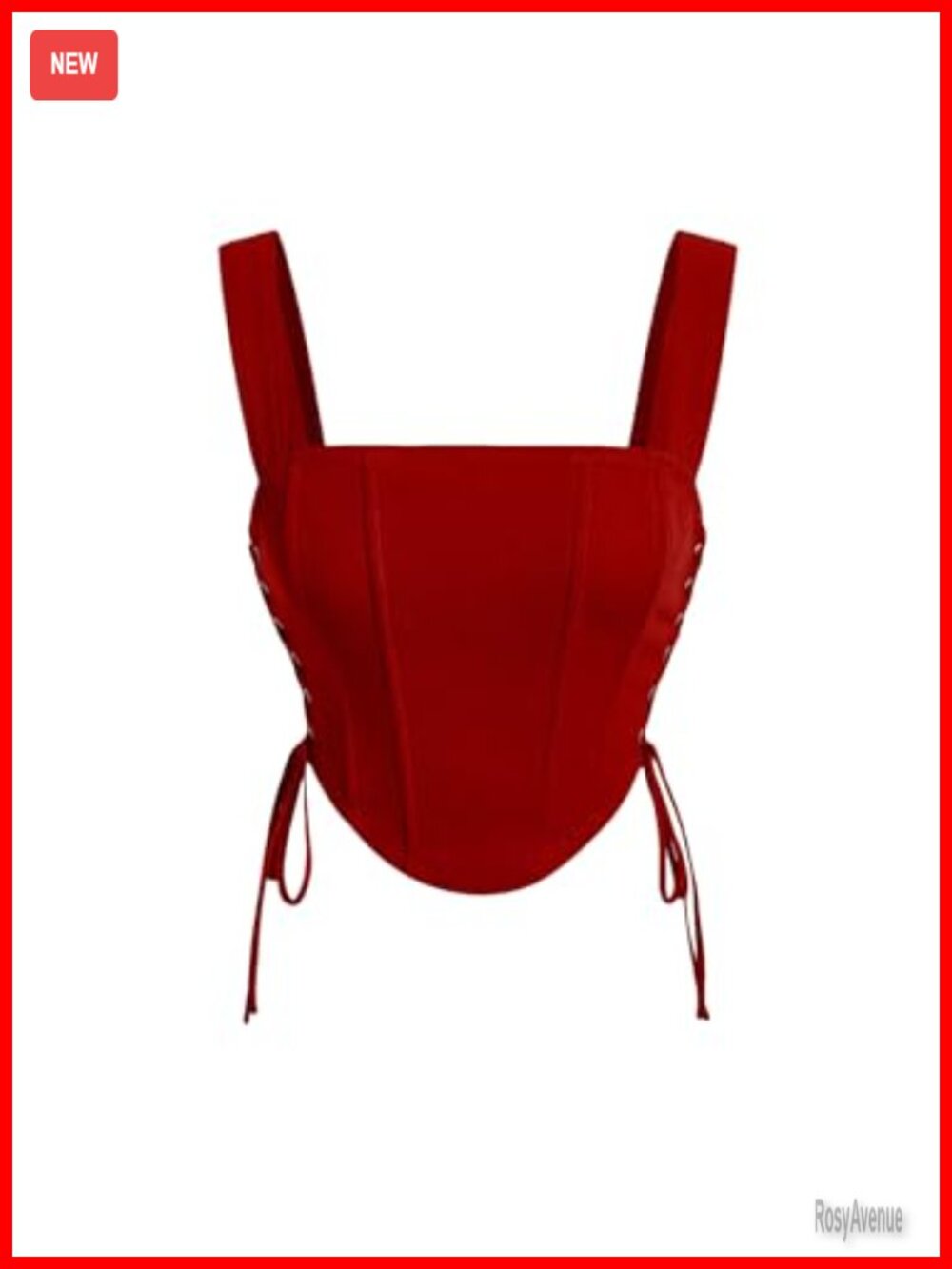 Square Neck Bustier Tank Top Sleeveless Boned Corset Crop Top
